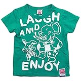 《初夏盛夏対応》INDIE JUNGLE(インディージャングル) 天竺ぞうさんPt半袖Tシャツ 100cm/グリーン NO.IN-173101