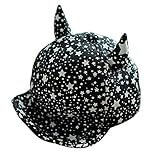 landoveキュート星Baby Infant Toddle野球帽子Casquette Peaked Cap with Horns カラー: ブラック