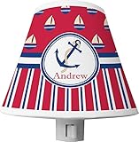 SailボートストライプShade Night Light ( Personalized )