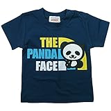 《初夏盛夏対応》 GARACH(ギャラッチ) 天竺THE PANDA FACE半袖Tシャツ 120cm /Nv NO.AH-1621301