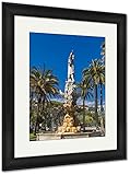 AshleyフレームプリントMonument to Christopher Columbus in Santa Margherita Ligure、壁アートホーム装飾、ag6376468 40x34 