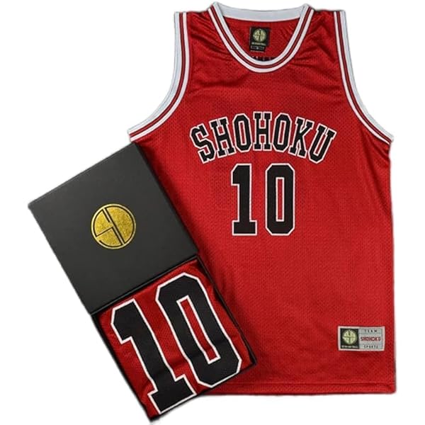【SLAM DUNK】 【ユニフォームセットアップ】【白：10番／赤：11番】 M】THE FIRST SLAM DUNK 湘北ユニフォームセット（桜木花道