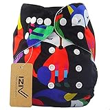 iZiv新生児1厚いおむつ付きオーガニック幼児防水/調整/再利用可能/洗えるポケット布おむつのフィット赤ちゃん0.5-3歳（色フォックス）