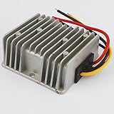Newone 24V降圧13.8V車載変圧器 DC-DC降圧モジュール直流変圧器 LEDランプの監視設備の音響 入力電圧範囲24V(18-40V) (DC 24V(18V-40V)転13.8V 15A