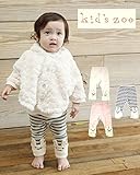 【子供服】 kids zoo (キッズズー) 裾うさぎ耳付フライスレギンス 70cm～95cm W65008