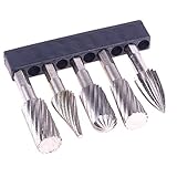 高品質1/4 "六角シャンク hss ロータリー ファイル セット 5 ピース バリ グラインダー や すり ツール #71962