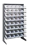 Quantum 40 qsb104cl clear-viewビンストレージ傾斜棚片面Pickラックシステム12 " x 36 " x 60 "