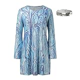 ロングワンピース 青 ワンピース レディース 青 春夏 チュニック ワンピース シフォンチュニック Sawa A La Mode サワアラモ