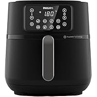 Philips 5000 Series Airfryer XXL, 7.2L (1.4Kg), 16-in-1 Airfryer, Wifi connected, 90% Less fat with Rapid Air Technology, Rec