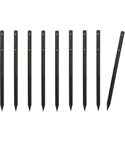 Amazon | 樹脂製 80φ擬木丸太 止め杭 φ55 × 500mm / 20本入り 本体色 