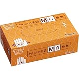 カウネット ラテックス手袋 粉無 M 100枚入