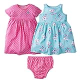 Gerber Baby Girls ' 3 Pieceドレスセット