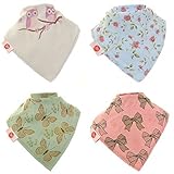 Zippy Fun Baby and Toddler Bandana Bib - Absorbent 100% Cotton Front Dribble Bibs with Adjustable St