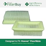 2 - Hoover FloorMate Washable HEPA Filters, Part 40112050. Designed by FilterBuy to fit All Hoover F