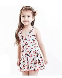 ワンピース水着 女の子 可愛い 5色入り ジュニア キッズ水着 スクール水着 スイムウエア 撮影服 紫外線対策 UVカット コスチューム (Mサイズ（90-100cm）, white)