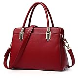 Nevenka 女性のハンドバッグファッションショルダーバッグレザートートバッグ財布 (CLARET) [並行輸入品]