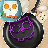 LuxBene(TM)ホットな新おかしいクッキングツール朝食シリコーンフクロウフライドエッグ金型パンケーキエッグリングシェイパーの＃67252