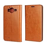 Golikef Nokia Lumia 950 ケース カバー バンパー 手帳型 高級 本革 レザー 色鮮やか レトロ な book case 型 柔らかいシリコンTPUラバーカバー スタンド機能 カ