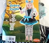 Zebra Cutie Black White Blue Child Toddler Costume Ear Headband 3T-4T NIP [並行輸入品]