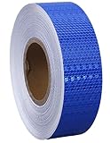 超高輝度反射テープ 蛍光反射ステッカー 車装飾反射シール 夜間 事故防止 安全標識 (幅5cm、長さ25m,青)