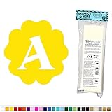 Letter A In Flower初期 – Fun Kids女の子ベビー部屋 – ビニールステッカーデカール壁アート装飾 イエロー 061116W5341_Yellow