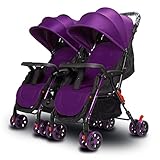 QXmEiツインベビーカー0 to 3 years oldスチールパイプは、Lie Down and Sit Down to fold 25 kgの最大荷重を受けるfour-wheeledツインベビー