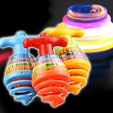elegantstunning ジャイロペグトップおもちゃ LEDライトと音楽で回転する回転スピニング玩具眩惑する ギフト ランダムカラー
