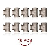 KING DO WAY 3/4'' 10個セット 3方向エルボ パイプ 配管 部品 シルバー