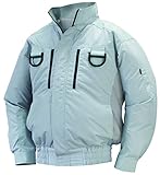 NSP 空調服バッテリーセット フルハーネス用 NA-313A シルバー 立ち襟 肩・袖補強あり サイズL 8209599