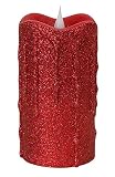 LED Glittered Dripping Candle w/Moving Flame by SIMPLUX