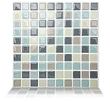 Tic Tacタイル® – 高品質anti-moldピールとスティック壁タイルでモザイクMintGray SQW10