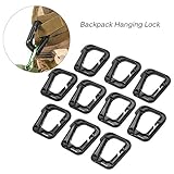 Lixada 10個パックMultipurpose DリングロックHangingフックリンクスナップキーチェーンfor MOLLEウェビング
