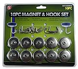 10pcマグネットとフックセット8lb Pull容量( Comes with FREE How To Live Stress Free eBook )