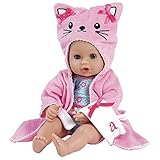 Adora BathTime Kitty 13" Girl Washable Play Doll with Open/Close Eyes for Children 1+ Soft Cuddly Hu