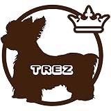 14色 愛犬名 or 犬種名 入り ヨークシャテリア ステッカー DOG ON BOARD【DOG IN CAR ワンコ 名入れ ネーム ドッグ 犬 ヨーキー カーサイン 名前 名前入れ】 (ブラウン