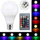ILS - B22 10W Dimmable RGB Color Changing LED Light Lamp Bulb Remote Control AC85-265V