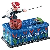 Bits and Pieces – 釣りCast Iron銀行 – Collectible Cast Iron Mechanical Bank