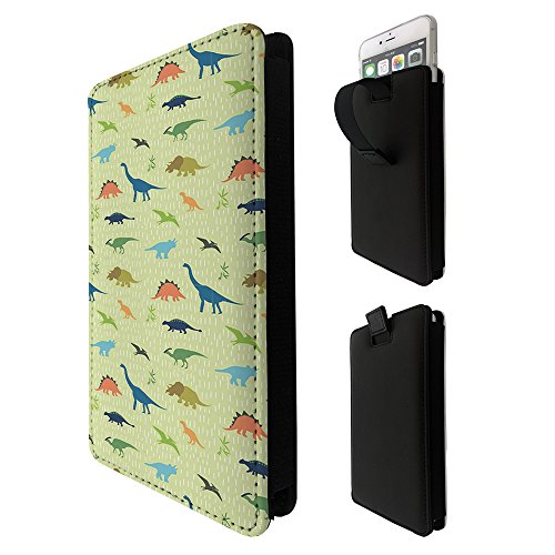 001553 - Cool Trendy Fun Cute Dinosaur Triceratops T-Rex Prehistoric alcatel pixi 4 6" pop 4 plus A3xl a7 xl, vodafone ultra 6 7 platinium 7 PUレザー ポーチ型 スリープケース 生涯補償付きの表紙