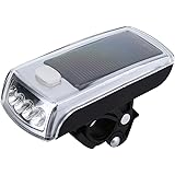 自転車 ソーラー充電ライト 自転車ライト 自転車ヘッドライト 4LED 3つモード 搭載 高輝度 ソーラー充電 USB充電