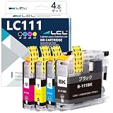 LCL Brother用 LC111-4PK LC111 LC111BK LC111C LC111M LC111Y （4色セット） 互換インクカートリッジ 残量表示付き 対応機種：DCP-J552N/J752N/J952N-B/W/J957N/J757N/J557N/J952N MFC-J980DN-B/W/J980DWN-B/W/J720D/DW/J820DN/DWN