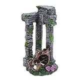 MIRAI アクアリウム 装飾 オーナメント 恐竜化石 アトランティス遺跡 戦闘機 海賊 戦艦 沈没船 潜水艦 ヘルメット ワイン樽 オブジェ 魚 隠れ家 水槽 水族館 内装 (アトランティス遺跡)