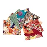 ちりめん はぎれ セット 一越 友禅 大判 ミックス8枚 （約14cm×約18cm）