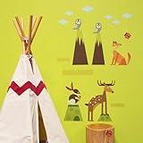 Oopsy Daisy Peel and Place Woodsy Critters Small by Carmen Mok, 28 by 35-Inch by Oopsy Daisy