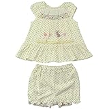 【H28年春物】(日本製) Pample Mousse(パンプルムース) いちごうさぎ刺繍入りミルキースーツ 90cm/YE NO.DP-61409