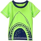 GYMBOREE(ジンボリー) シャークラッシュガード ネオングリーン 水着 12～18ヶ月【並行輸入】