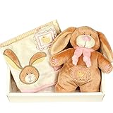 ギフトセット グランパパ 出産祝いに ベビーぬいぐるみとスタイのセット (ピンク)