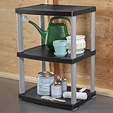 Sterilite 3-shelfユニット、ブラック、材質:プラスチック