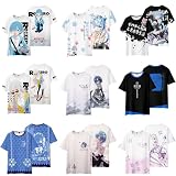 Re：ゼロから始める異世界生活 Ｔシャツ 短袖 半袖 レム エミリヤ ラム アニメ プリント 大人用 トレーナー tシャツ コスチューム 日常服 コート ハロウィン クリスマス イベン 変装 仮装 学生 男女兼用 (4,2XL)