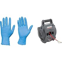 Amazon | TRUSCO(トラスコ) 使い捨て ニトリル 手袋 L ブルー 青 粉