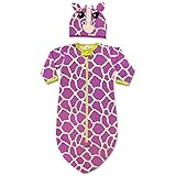 Sozo新生児女の子キリンBuntingとキャップセット カラー: パープル